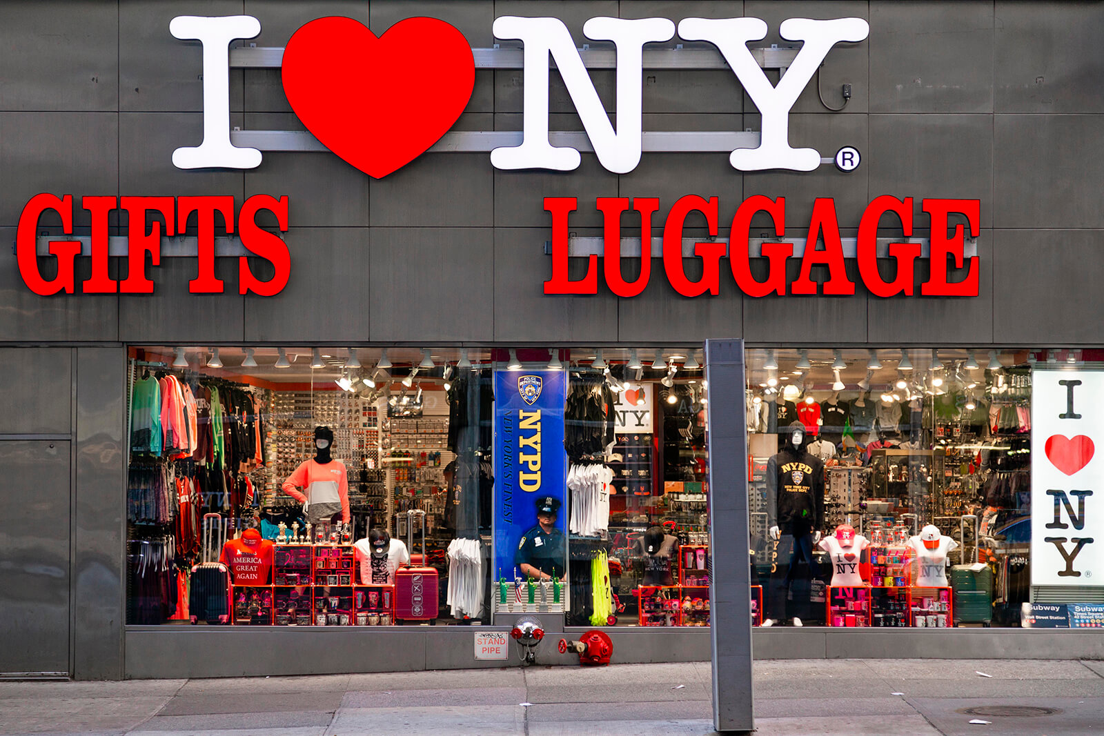 Regalos de equipaje I Love NY: Maletas y accesorios personalizados para viajeros